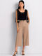 Damen Stoff Hose Ecru