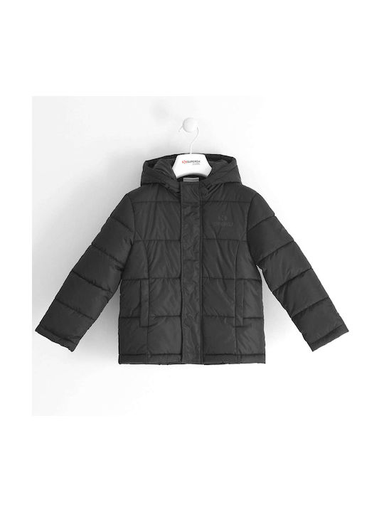 Superga Kids Casual Jacket with Hood Black