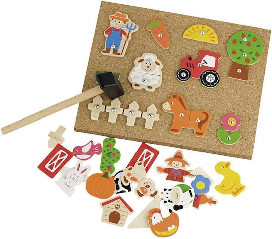 Viga Toys Wooden Construction Toy Hammer Mosaic Set for Children 3+ years+ Years
