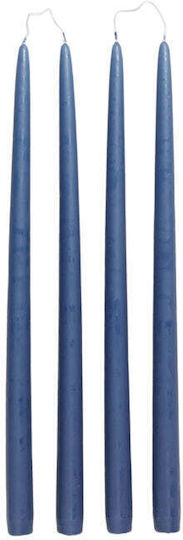Broste Copenhagen Διακοσμητικό Κερί Κηροπηγίου Μπλε 38εκ. 400gr 4τμχ