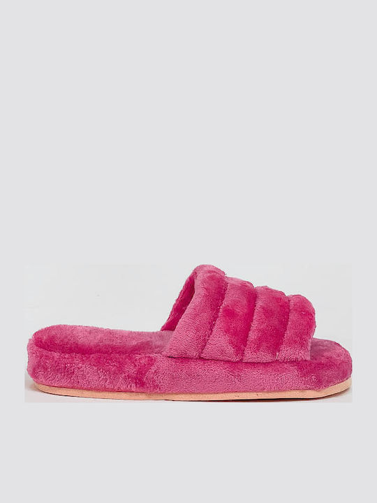Papuci de Damă de Iarnă cu Blană Fuchsia