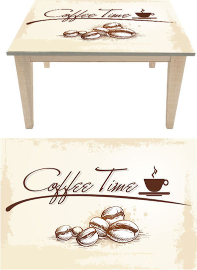Dekorativer Aufkleber Tabelle Coffee Time 3 1Stück 80x50cm Autokolitakia
