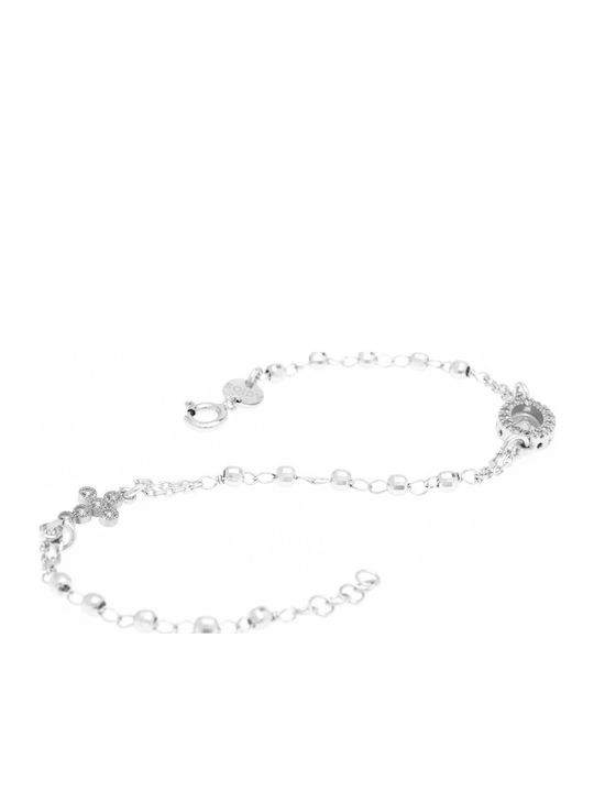 Agios Damen Armband mit Design Kreuz aus Silber mit Zirkon