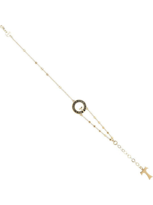 Agios Women's Silver Gold Plated Bracelet 14cm