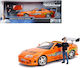 Jada Toys Toyota Brian 's Modeling Figure Car Orange in Scale 1:24