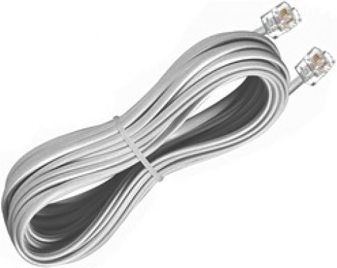 Comp Плоски Телефонен кабел RJ11 6P4C 5м Сив (01.074.0025)