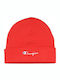 Beanie Unisex Σκούφος Πλεκτός σε Κόκκινο χρώμα