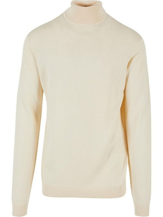 Urban Classics Men's Long Sleeve Sweater Turtleneck Whitesand