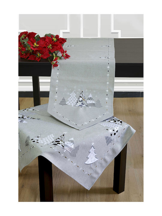 Ilis Home Christmas Tablecloth Fabric Gray