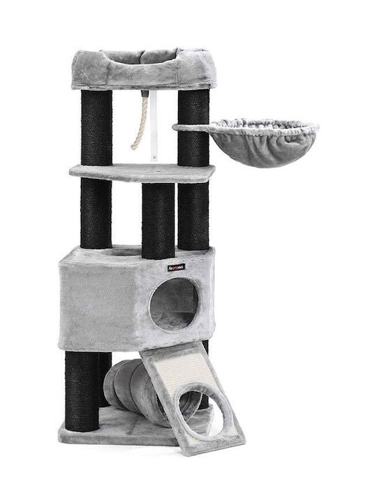 Tree Cat Scratching Post Cat Trees Gray 50x50x141cm.