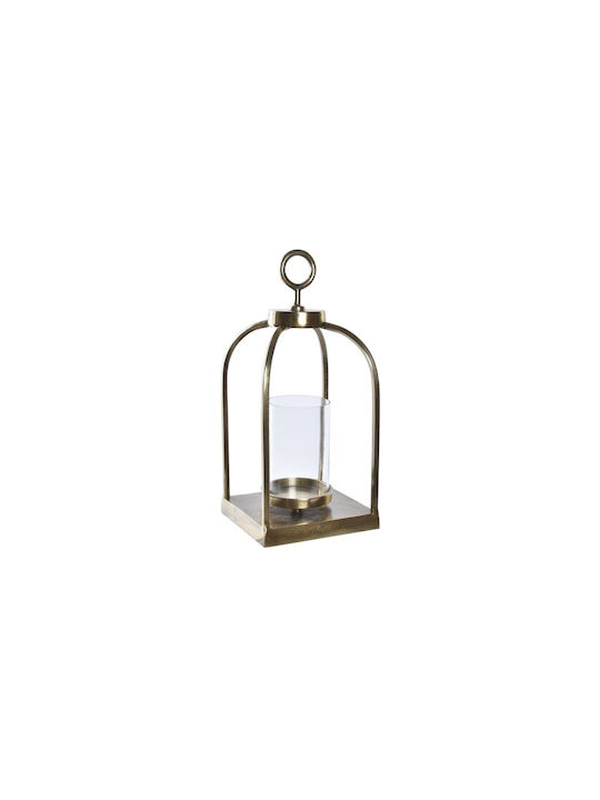 DKD Home Decor Metallic Lantern Gold 19x19x43cm