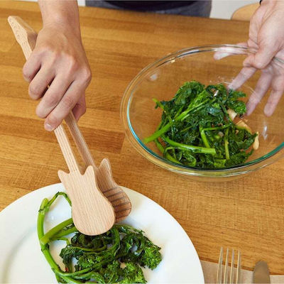 Kikkerland Wooden Salad Tweezer