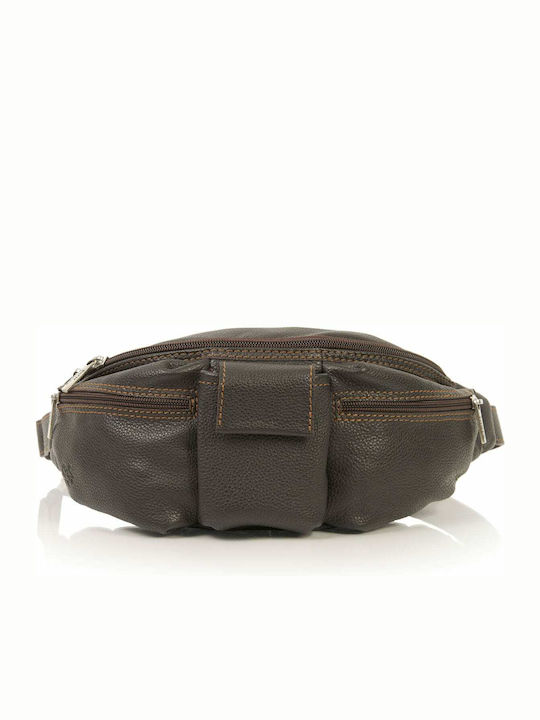 Horse Power Leather Waist Bag Brown