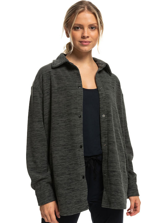 Roxy Waves Of Warmth Γυναικείο Γκρι Overshirt