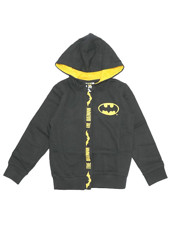 Dc Comics Cardigan pentru copii din material frotirat Bumbac Negru