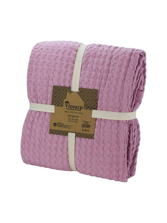 Viosarp Κουβέρτα Πικέ Υπέρδιπλη 220x240εκ. Pink