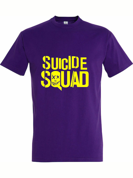 Suicide Squad T-shirt Star Wars Purple Cotton Dark Purple