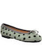 Kids Leather Ballerinas Gray
