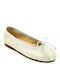 Kids Leather Ballerinas Silver