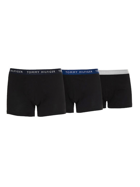 Tommy Hilfiger Boxeri pentru bărbați black cu modele 3Pachet