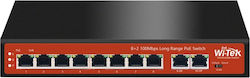 Wi-Tek WI-PS210 Unmanaged L2 PoE Switch με 10 Θύρες Ethernet