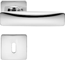 Colombo Design Middle Door Handle Rosette Bold 2 Chrome