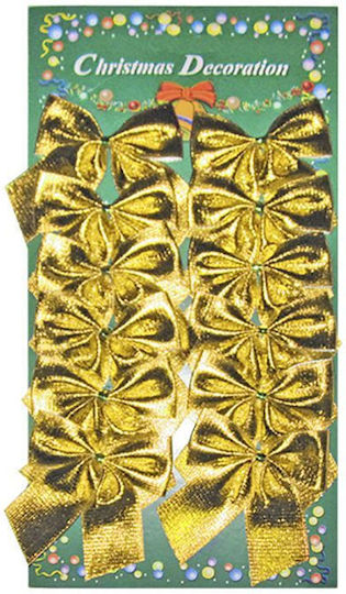 XMASfest Weihnachtliche Figur Bogen Gold Höhe 6cm 12Stück