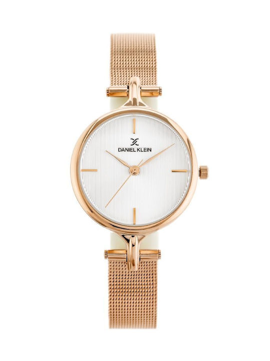 Daniel Klein Watch Battery in Pink Gold / Pink Gold Color