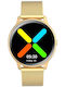 G.Rossi SG010E Stainless Steel 45mm Smartwatch με Παλμογράφο (Gold)