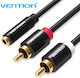 Vention 3,5mm Klinkenkabel weiblich - 2x RCA-Stecker Schwarz 2m VAB-R01-B200