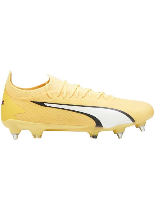 Puma Ultra Ultimate MxSG Low Football Shoes with Cleats Yellow