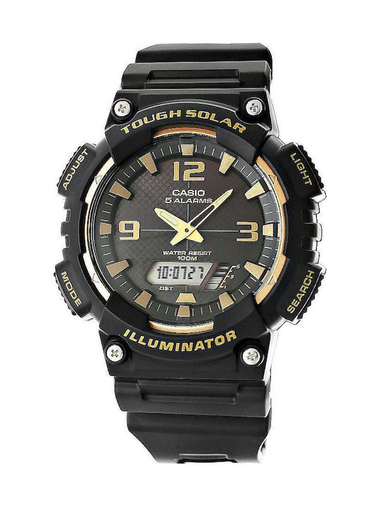 Casio Youth Digital Men's Watch 45mm Solar with Black / Black Rubber Strap