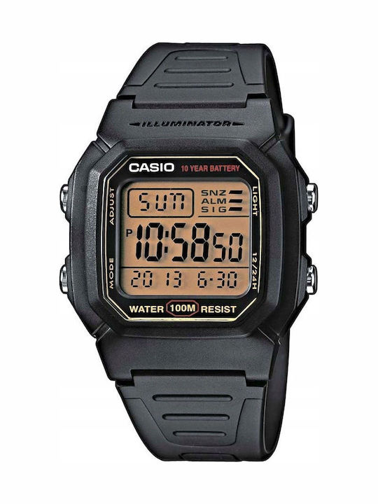 Casio Ψηφιακό Ανδρικό Ρολόι 13mm Μπαταρίας με Μ...