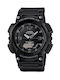 Casio Ανδρικό Ρολόι Solar με Μαύρο Καουτσούκ Λουράκι