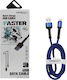 Treqa CA-8552 Braided USB-A to Lightning Cable Μπλε 1m (CA-8552-BL)