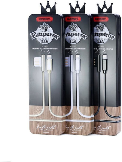 Remax Emperor RC-054a Ъгъл (90°) / Редовна USB-A към Lightning кабел Златист 1м