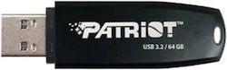 Patriot Xporter 64GB USB 3.2 Stick Μαύρο