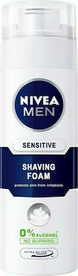 Nivea Men Sensitive 0% Alchohol Spumă de Bărbierit pentru piele sensibilă 200ml