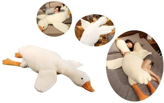 ForHome Jucărie de pluș Gâscă Catifelată Mare Albă 130 cm.