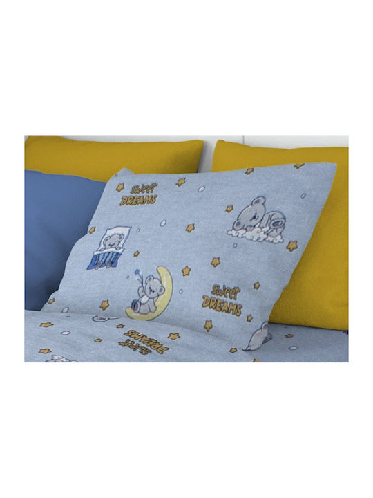 Dimcol Față de pernă pentru copii din bumbac 100% 50x70buc Sky Blue