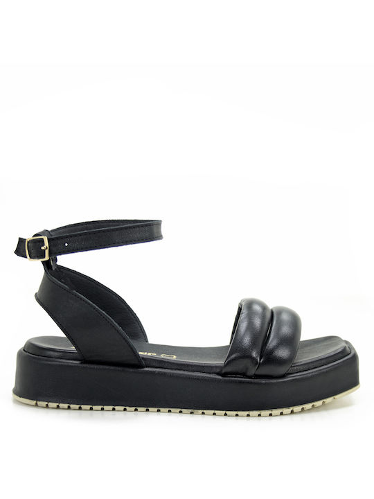 After Hour Women's Flat Sandals Flatforms in Black Color