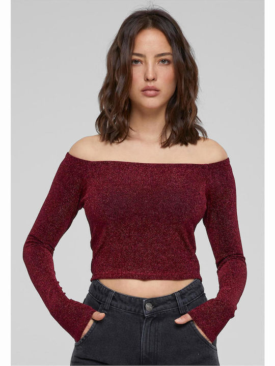 Urban Classics Bluze Damă Off-Shoulder Mânecă L...
