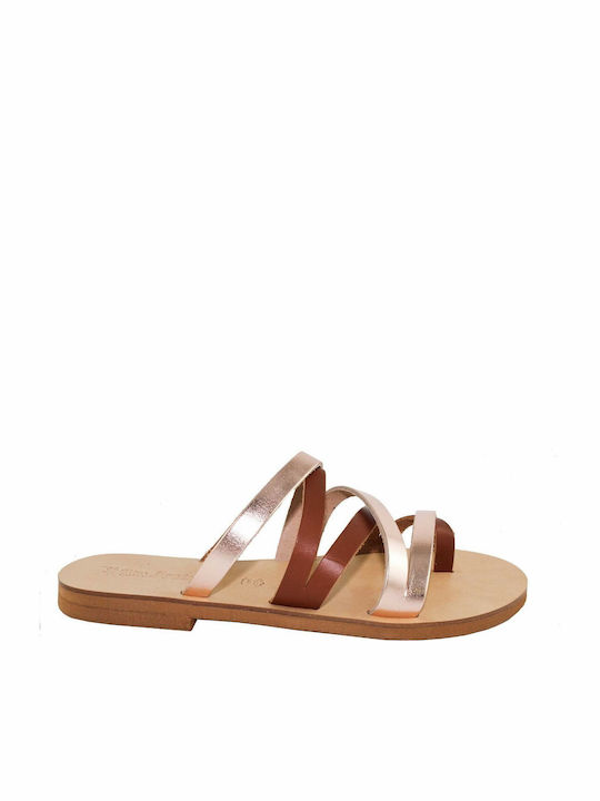 Milanos Leather Women's Sandals Tabac Brown