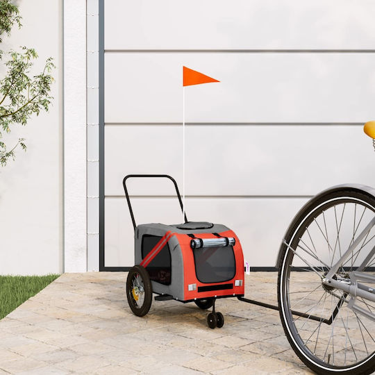 vidaXL Cosul pentru transport câine până la 30kg Portocaliu M122xL53xA52cm.