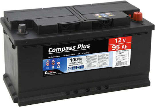 Compass Батерия За Автомобил Plus С Капацитет 95Ah И Ампери За Стартиране (CCA) 800A