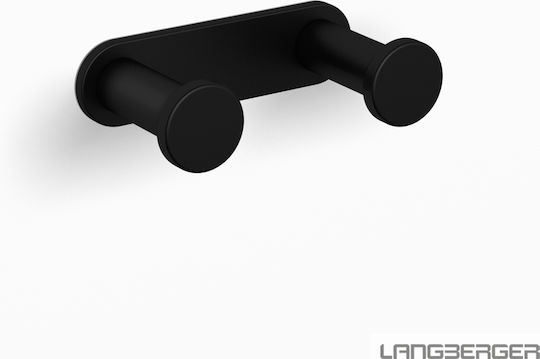 Langberger Series 108 Double Wall-Mounted Bathroom Hook ​7x4cm Black