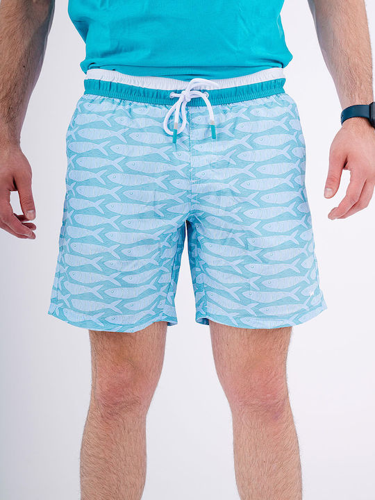 Harmont & Blaine Herren Badebekleidung Shorts Turquoise mit Mustern