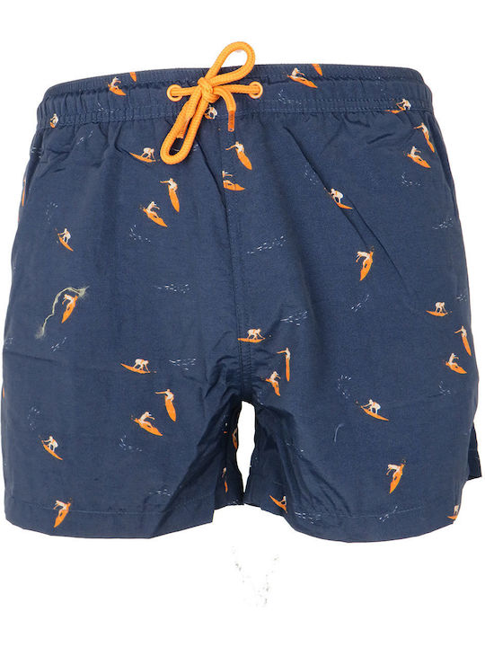 Solid Men's Swimwear Shorts Blue