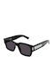 Ysl Women's Sunglasses with Black Plastic Frame and Black Lens SL 617 001