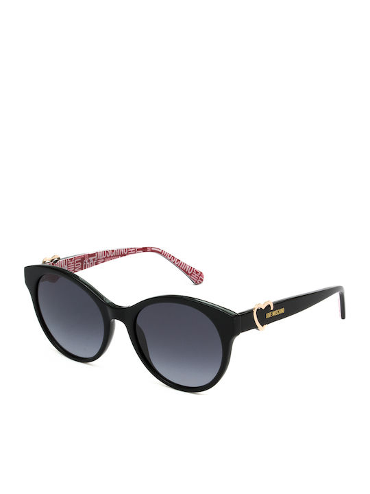 Moschino Women's Sunglasses with Black Plastic Frame and Black Lens MOL068/S 807/9O